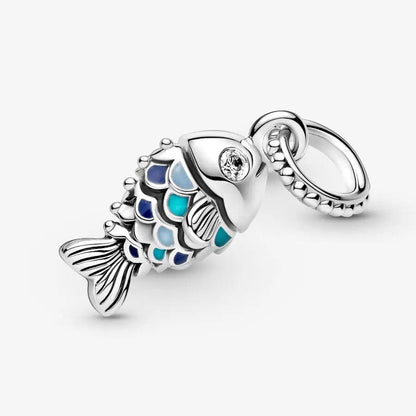 Charm pendente Pesce blu