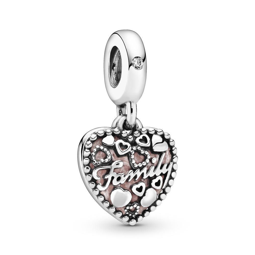 Charm Pendente A Cuore Amare Significa Famiglia