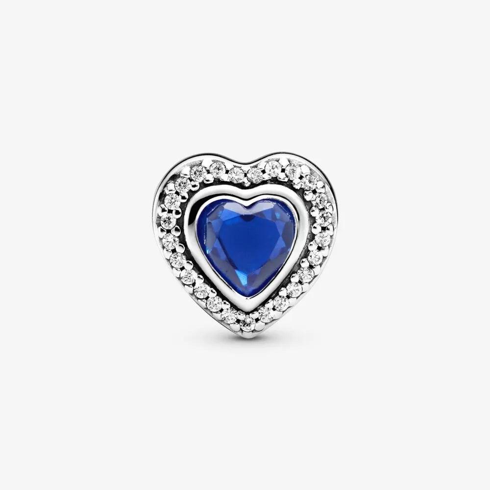 Charm Cuore Pietra Blu