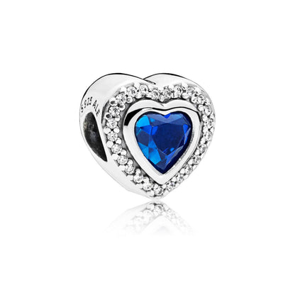 Charm Cuore Pietra Blu