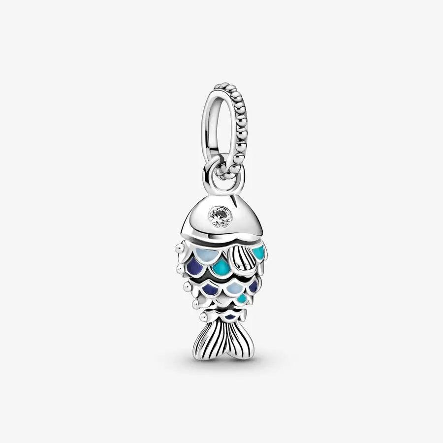 Charm pendente Pesce blu