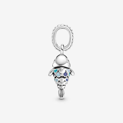 Charm pendente Pesce blu