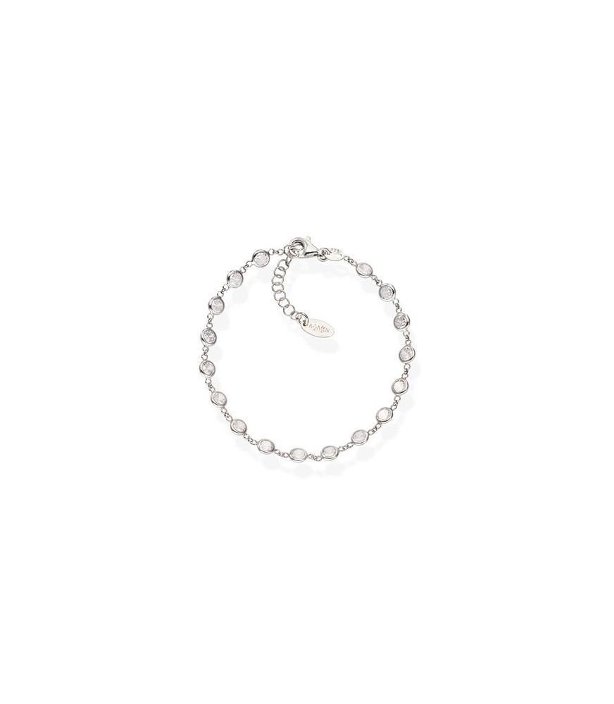 Bracciale Gocce Zirconi Bianchi Collezione Tennis