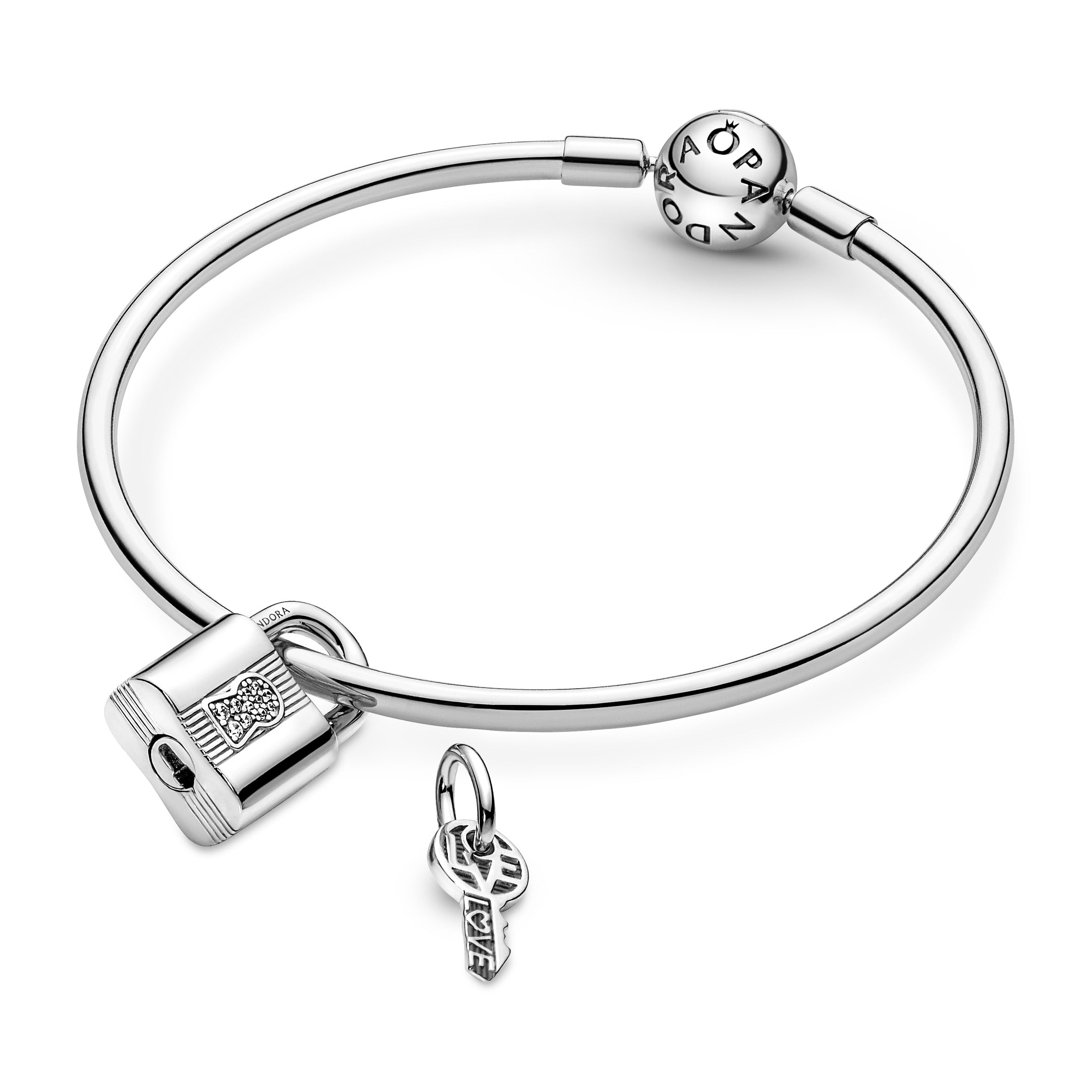 NEW 100% Authentic PANDORA 925 Padlock and Key Charm Bracelet Gift Set  B801720 | eBay