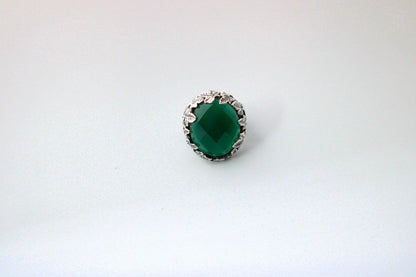 ANELLO GRANDE EDERA, QUARZO VERDE