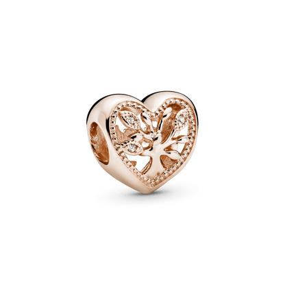 Charm Openwork Cuore Albero della Famiglia