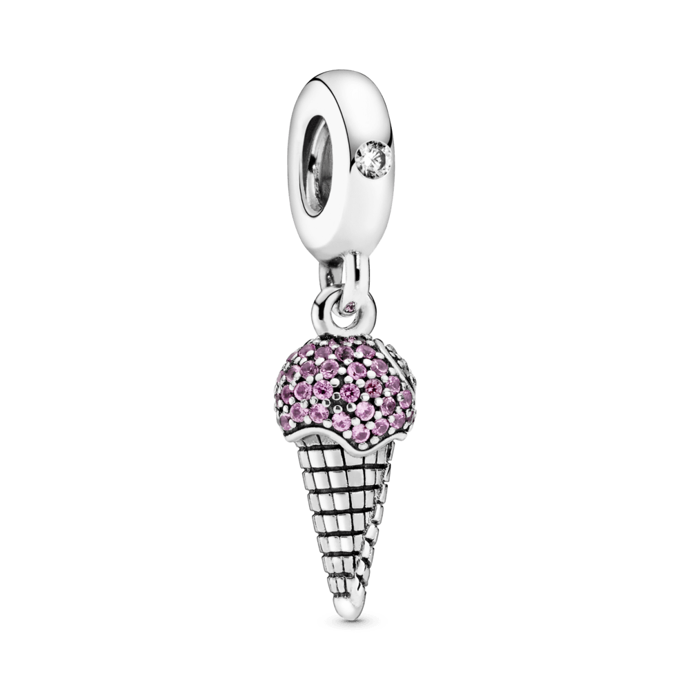 Charm Pendente Cono Gelato Pavé