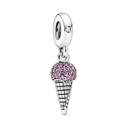 Charm Pendente Cono Gelato Pavé