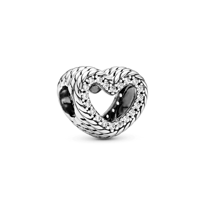 Charm a Cuore Aperto con Maglia Snake