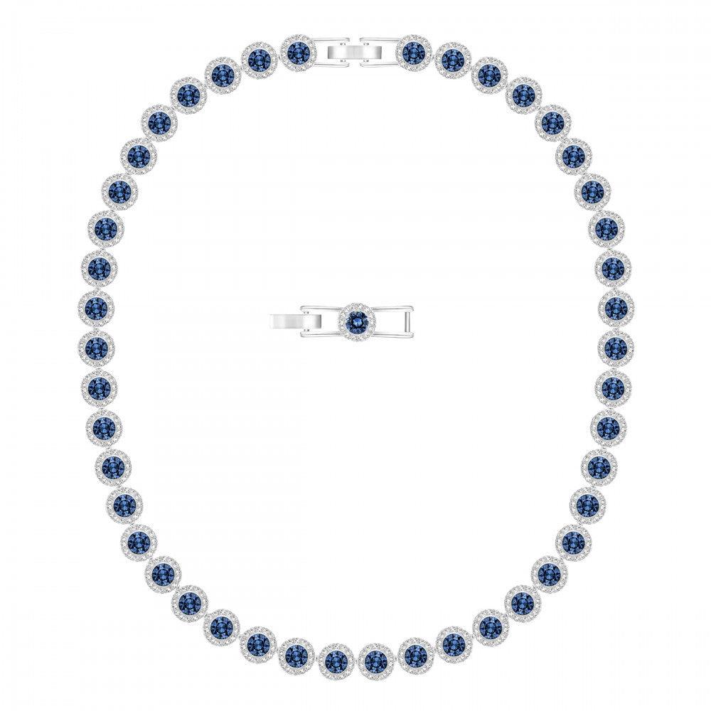 COLLANA ANGELIC, BLU, PLACCATO RODIO