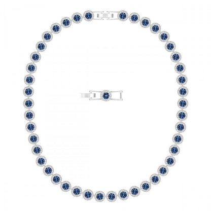 COLLANA ANGELIC, BLU, PLACCATO RODIO