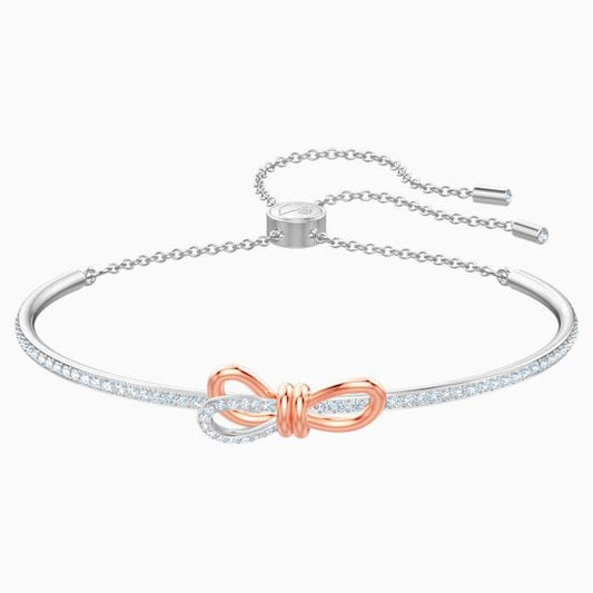 BRACCIALE RIGIDO LIFELONG BOW, BIANCO, MIX DI PLACCATURE