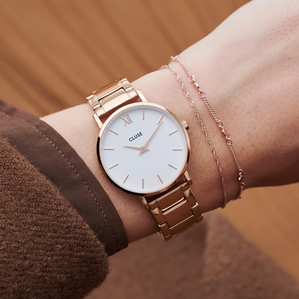 Minuit Steel White, Rose Gold Colour