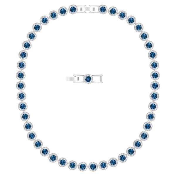 Collana Angelic blu, placcato rodio