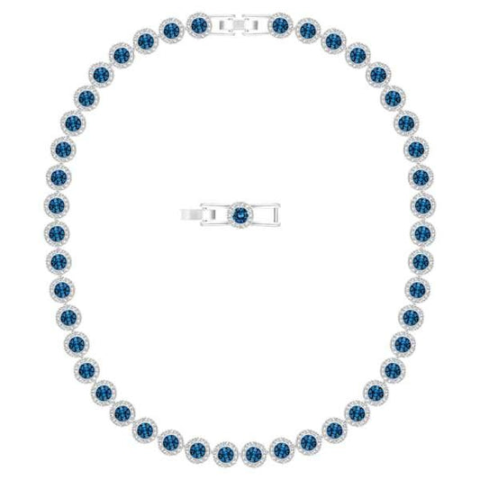 Collana Angelic blu, placcato rodio