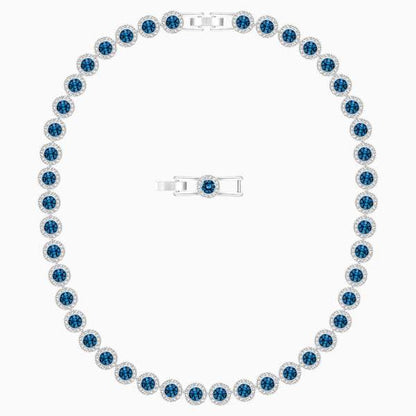 COLLANA ANGELIC, BLU, PLACCATO RODIO