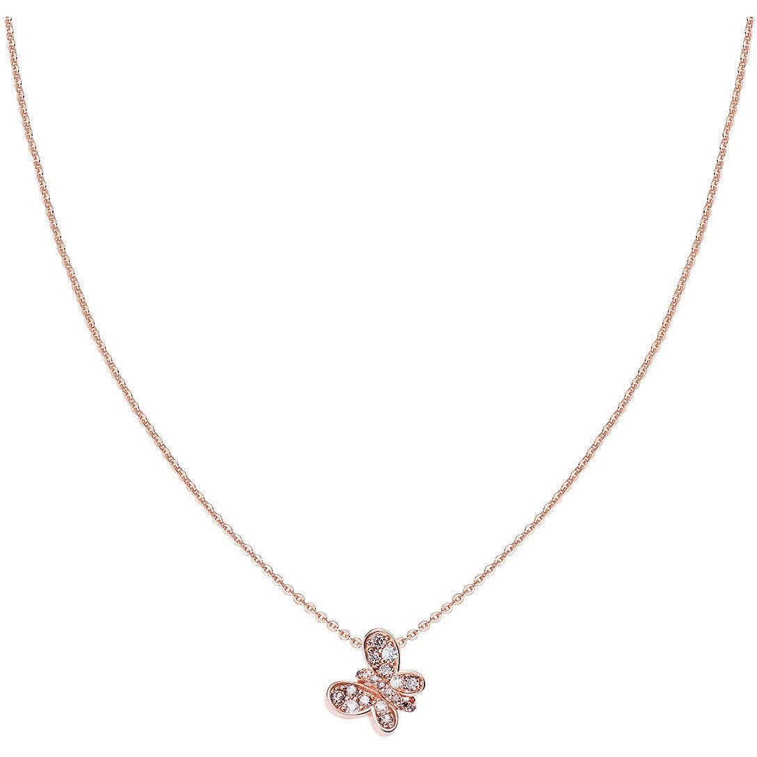 Collana Rosè Farfalla Zirconi Brown zirconi Bianchi