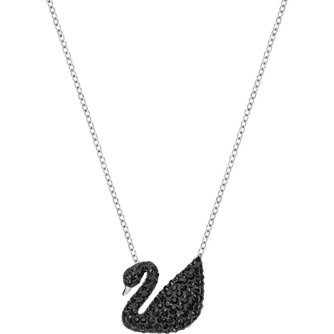 Swarovski collana donna gioielli Swarovski Iconic Swan Bianco Nero