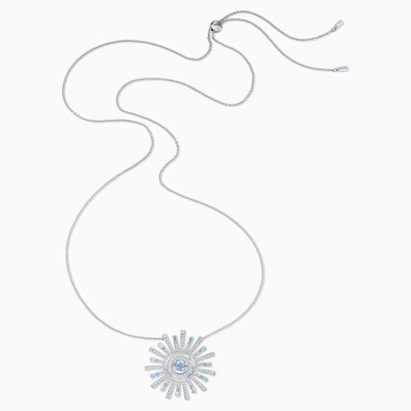 COLLANA SUNSHINE, AZZURRO, PLACCATO RODIO