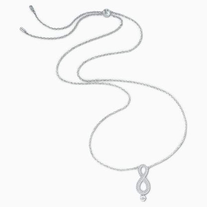 COLLANA SWAROVSKI INFINITY, BIANCO, PLACCATO RODIO