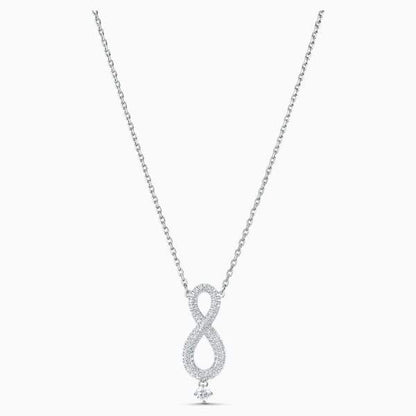 COLLANA SWAROVSKI INFINITY, BIANCO, PLACCATO RODIO