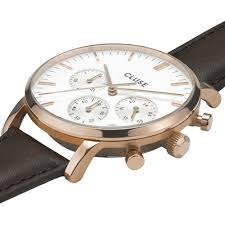 Aravis Chrono Leather Brown, Rose Gold Colour