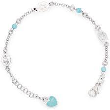 Bracciale Madonna Col Bambino Celeste