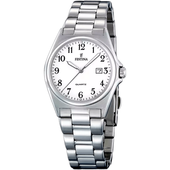 OROLOGIO FESTINA CLASSICS F16375/1 BIANCO BRACCIALE IN ACIAIO, DONNA