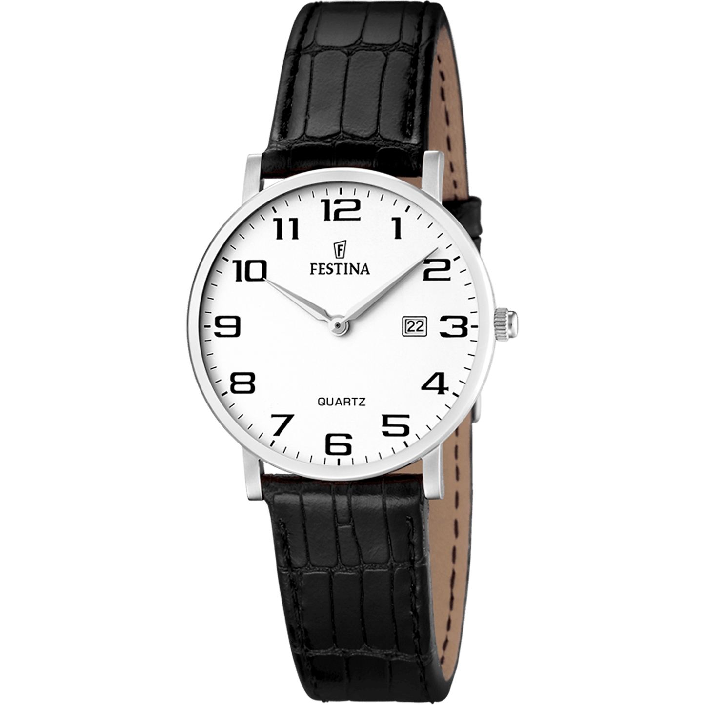 OROLOGIO FESTINA CLASSICS F16477/1 BIANCO CINTURINO IN PELLE, DONNA