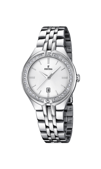 OROLOGIO FESTINA COLLEZIONE MADEMOISELLE F16867/1 COLORE ARGENTO, BRACCIALE IN ACCIAIO, DONNA