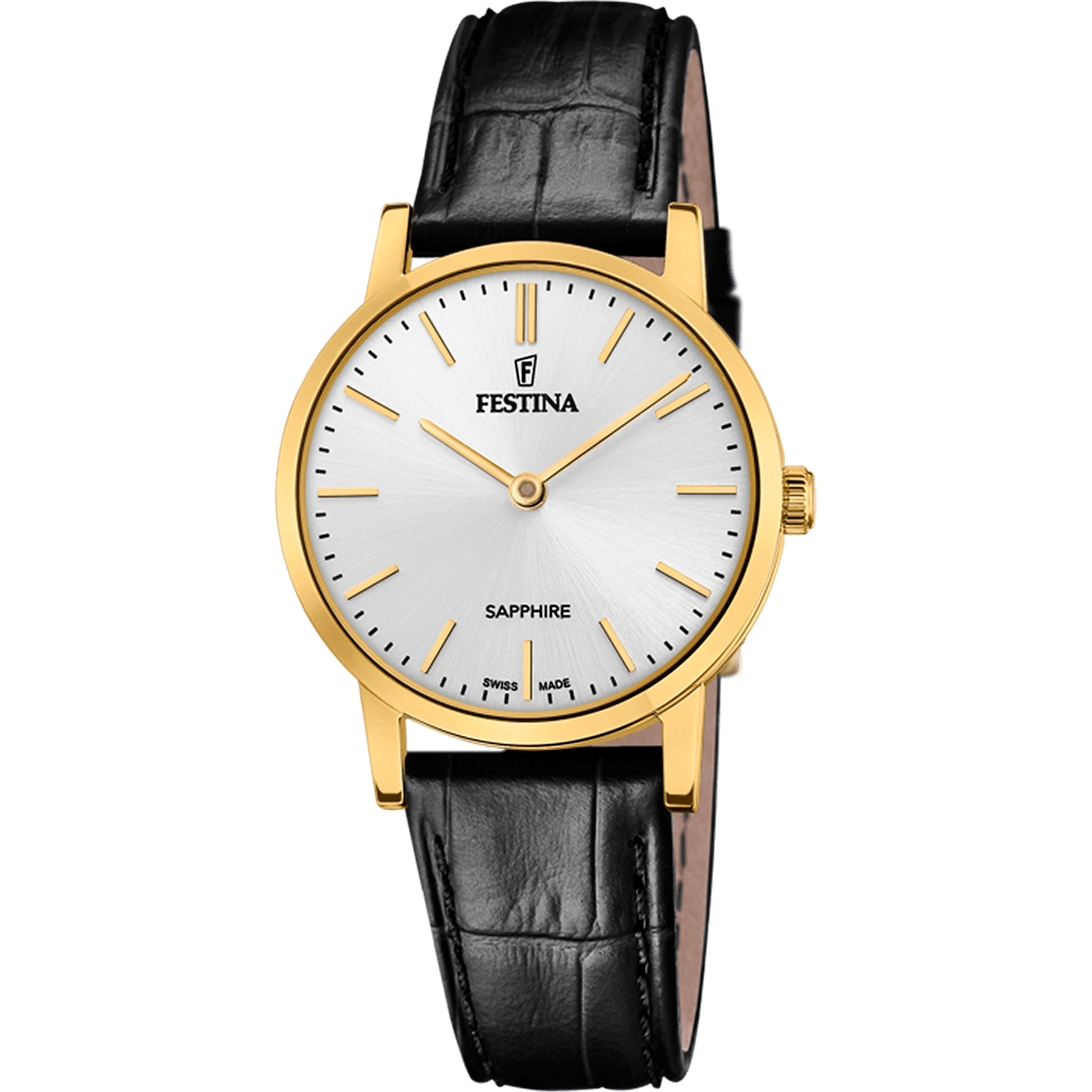 OROLOGIO FESTINA SWISS MADE F20017/1 BIANCO CINTURINO PELLE, DONNA