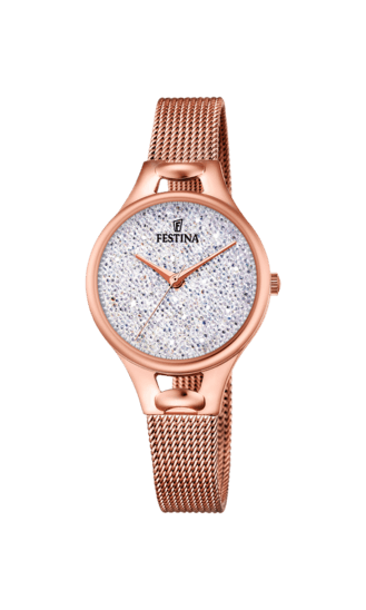 OROLOGIO FESTINA COLLEZIONE MADEMOISELLE F20333/1 COLORE ARGENTO, BRACCIALE IN ACCIAIO, DONNA