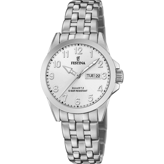 OROLOGIO FESTINA CLASSICS F20455/1 ARGENTO BRACCIALE IN ACIAIO, DONNA