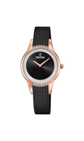 OROLOGIO FESTINA COLLEZIONE MADEMOISELLE F20496/2 COLORE NERO, BRACCIALE IN ACCIAIO, DONNA