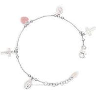 Bracciale Charm Angeli, Cuore Madonna col Bambino