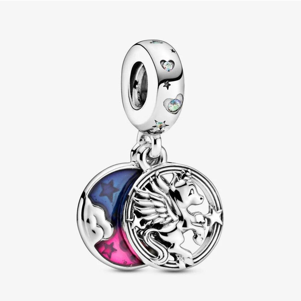 Charm Pendente Doppio Unicorno Magico