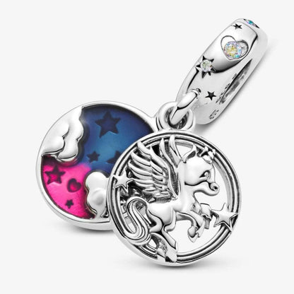 Charm Pendente Doppio Unicorno Magico