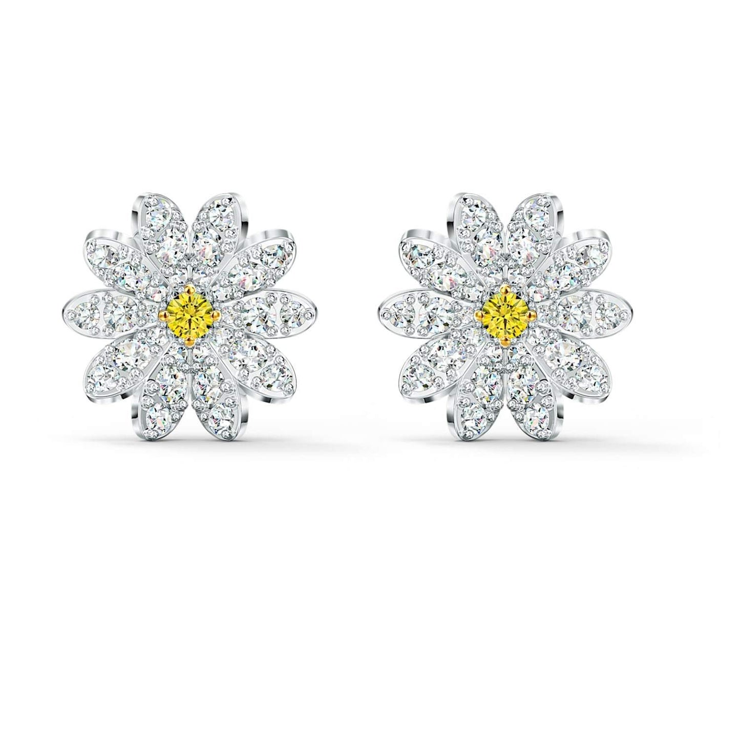 Orecchini Stud Eternal Flower giallo, mix di placcature