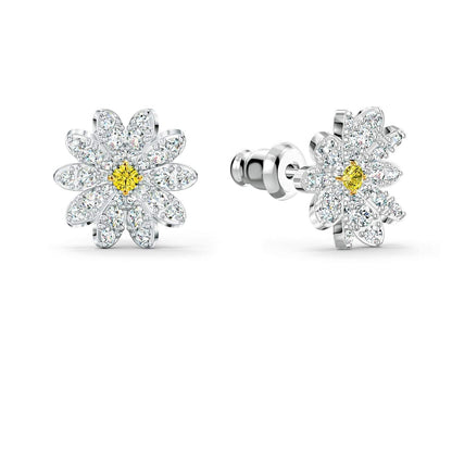 Orecchini Stud Eternal Flower giallo, mix di placcature