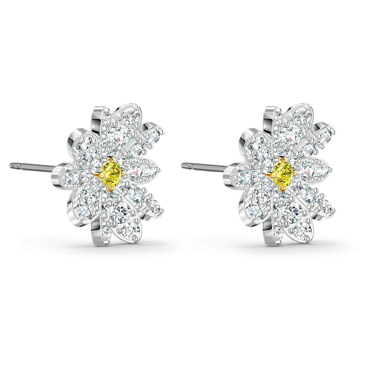 Orecchini Stud Eternal Flower giallo, mix di placcature