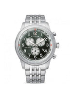 Orologio Citizen Eco-Drive Cronografo Aviator 43mm Verde da Uomo