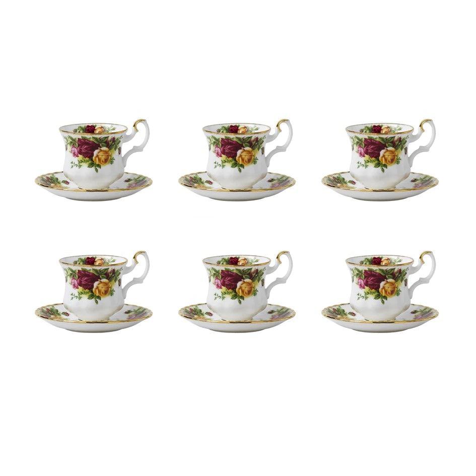 Royal Albert Old Country Roses Tazze da caffè con piattini