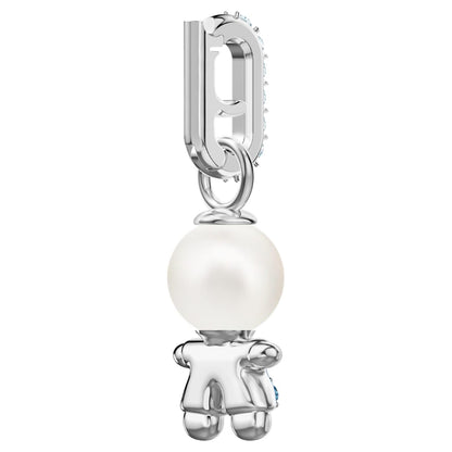 Swarovski Remix Collection Boy Charm turchese, Placcatura rodio